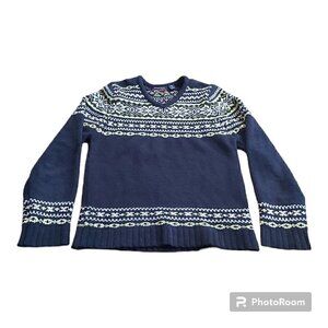 Denver Hays Super Soft Blue V-Neck Sweater - Size Small, 100% Polyester